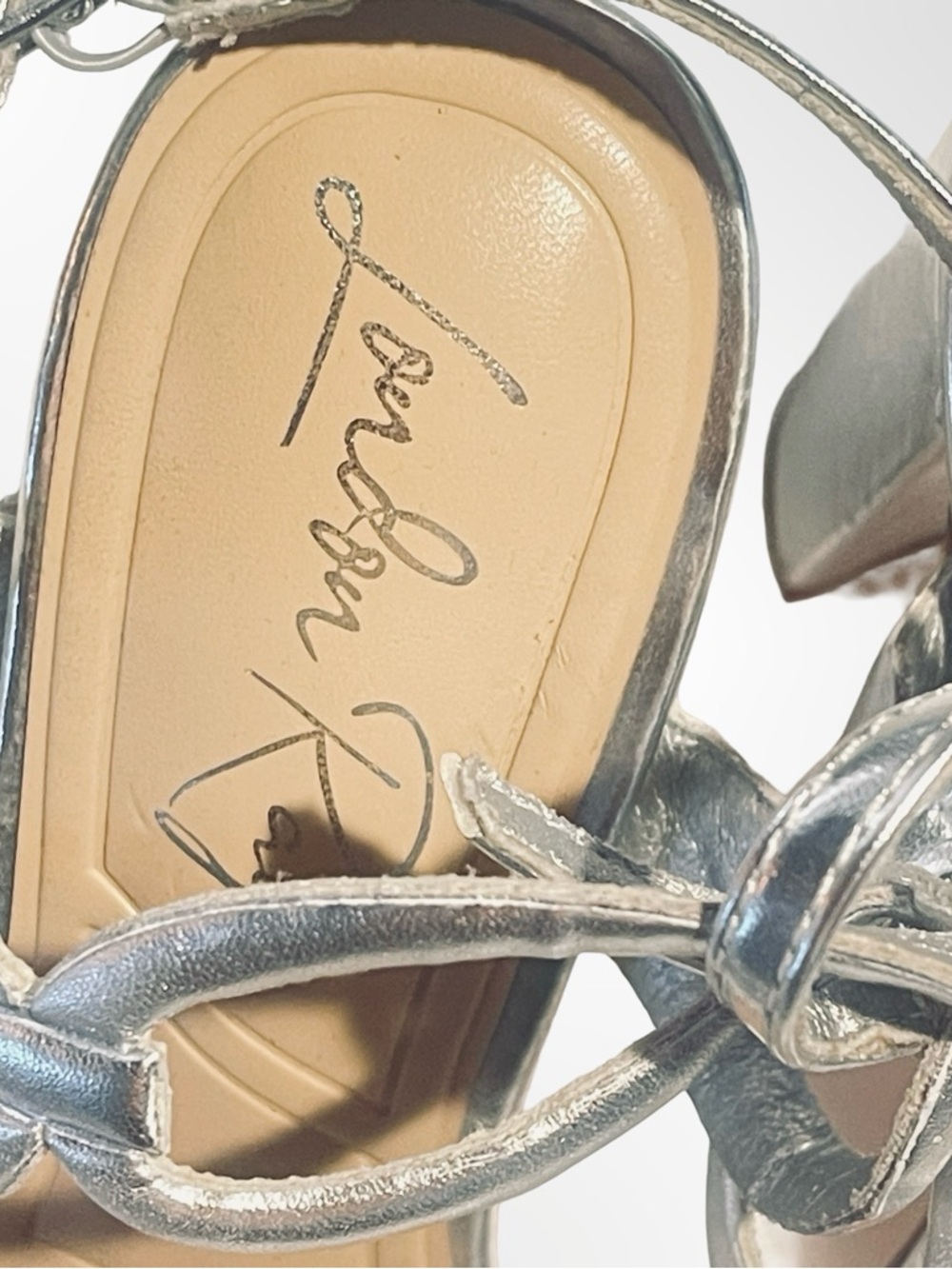 Metallic Silver Strappy High Heel Sandals by London Rag in size 8 - Picture 8 of 8